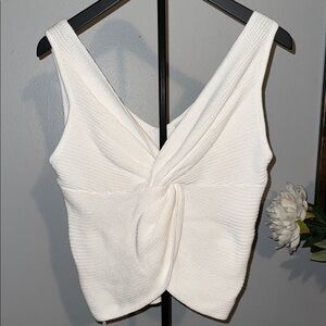 Robert Rodriguez White Knotted Tank Top